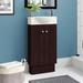 Ebern Designs Jorrie 17.75" Single Bathroom Vanity Set Wood in Brown | 33.5 H x 17.75 W x 16 D in | Wayfair A7E811BCB9A24C0688F2F3C46EC486DE