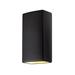 Orren Ellis Ambiance - Really Big Rectangle - Closed Top Wall Sconce - Carbon Matte - Dedicated LED in Black | 21 H x 11 W x 6.75 D in | Wayfair