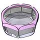 Wyctin - Hofuton Parc pour Chien Chat Pliable 116 cm x 116 cm x 61 cm + 1 Housse de Transport - Rose