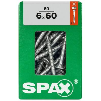 Spax - Universalschrauben 6.0 x 60 mm tx 30 Senkkopf - 50 Stk. Holzschrauben