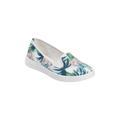 Wide Width Women's The Dottie Slip On Sneaker by Comfortview in Green Leaf (Size 7 W)