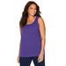 Plus Size Women's Suprema® Tank by Catherines in Dark Violet (Size 3XWP)