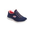 Women's The Summits Slip On Sneaker by Skechers in Navy Pink Medium (Size 11 M)