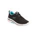 Wide Width Women's The Arch Fit Lace Up Sneaker by Skechers in Black Aqua Wide (Size 8 W)