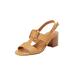 Wide Width Women's The Simone Sandal by Comfortview in Camel (Size 8 1/2 W)