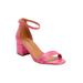 Wide Width Women's The Orly Sandal by Comfortview in Pink Croco (Size 9 W)