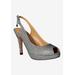 Women's Onille Slingback Pump by J. Renee in Pewter (Size 10 M)