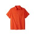 Men's Big & Tall Short-Sleeve Pocket Sport Shirt by KingSize in Dark Orange (Size 10XL)