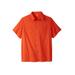 Men's Big & Tall Short-Sleeve Pocket Sport Shirt by KingSize in Dark Orange (Size 10XL)