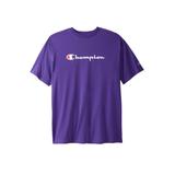 Men's Big & Tall Champion® script tee by Champion in Purple (Size XLT)