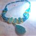 Disney Accessories | Fablous Walt Disney Princess Necklace Stretchy Plastic | Color: Blue/Gold | Size: Osg