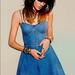Free People Dresses | Free People Denim Bustier Dress | Color: Blue | Size: Xs