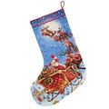 Letistitch Counted Cross Stitch Kit Christmas Stocking The Reindeer On The Go! 38 x 25.5 cm