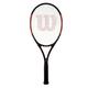 wilson Burn Elite 105 Adults Tennis Racket (Available in Grip Sizes 1 to 4) (Grip 2 (4 1/4'')), Black, Orange