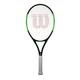 wilson Blade Elite 105 Adults Tennis Racket (Available in Grip Sizes 1 to 4) (Grip 3 (4 3/8'')), Black, Green, White