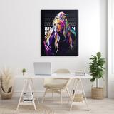 Stupell Industries Billie Eilish Modern Abstract Geometric Portrait Famous Figure by Birch&Ink - Graphic Art Canvas in White | Wayfair