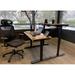 Inbox Zero Dianni Commercial Grade Sturdy Electric Height Adjustable Standing Desk Wood/Metal in Black/Brown/Gray | 48 W x 25.5 D in | Wayfair