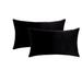Everly Quinn Set Of 2 Throw Pillow Velvet Cushion Covers Velvet in Black | 14 H x 20 W x 1 D in | Wayfair 8095C033F6AA4717951FA9D0DFD3D143