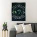 Trinx Black Leo w/ Green Diamond Inside - Leo The Soul Of Witch - 1 Piece Rectangle Graphic Art Print On Wrapped Canvas in Green/White | Wayfair