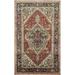 Handmade Geometric Heriz Serapi Wool Oriental Small Rug Indian Carpet - 3'0" x 5'3"