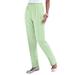 Plus Size Women's Straight-Leg Soft Knit Pant by Roaman's in Green Mint (Size 3X) Pull On Elastic Waist