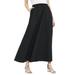 Plus Size Women's Linen Maxi Skirt by Jessica London in Black (Size 22 W)