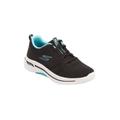 Women's The Arch Fit Lace Up Sneaker by Skechers in Black Aqua Medium (Size 9 1/2 M)