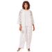 Plus Size Women's Three-Piece Lace Duster & Pant Suit by Roaman's in White (Size 42 W) Duster, Tank, Formal Evening Wide Leg Trousers