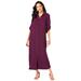 Plus Size Women's Safari Dress by Roaman's in Dark Berry (Size 18 W)