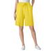 Plus Size Women's Sport Knit Short by Woman Within in Primrose Yellow (Size 3X)