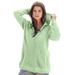 Plus Size Women's Classic-Length Thermal Hoodie by Roaman's in Green Mint (Size S) Zip Up Sweater