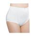 Plus Size Women's 2-Pack Floral Jacquard Shaping Panties by Exquisite Form in White (Size 4XL)