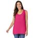 Plus Size Women's High-Low Tank by Woman Within in Raspberry Sorbet (Size 1X) Top