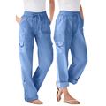 Plus Size Women's Convertible Length Cargo Pant by Woman Within in French Blue (Size 42 W)