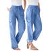 Plus Size Women's Convertible Length Cargo Pant by Woman Within in French Blue (Size 42 W)