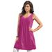 Plus Size Women's Swing Ultimate Tunic Tank by Roaman's in Raspberry (Size S) Top