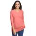 Plus Size Women's Perfect Three-Quarter Sleeve V-Neck Tee by Woman Within in Sweet Coral (Size 2X) Shirt