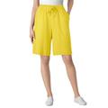 Plus Size Women's Sport Knit Short by Woman Within in Primrose Yellow (Size 2X)