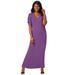 Plus Size Women's Cold Shoulder Maxi Dress by Jessica London in Bright Violet (Size 24 W)
