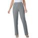 Plus Size Women's Elastic-Waist Soft Knit Pant by Woman Within in Gunmetal (Size 28 W)
