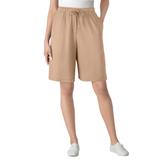 Plus Size Women's Sport Knit Short by Woman Within in New Khaki (Size M)