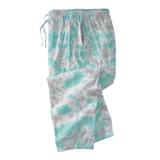 Men's Big & Tall Lightweight Cotton Jersey Pajama Pants by KingSize in Blue Grey Tie Dye (Size 5XL)