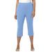 Plus Size Women's Suprema® Capri by Catherines in French Blue (Size 1X)