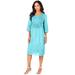 Plus Size Women's Angel Dress by Roaman's in Light Aqua (Size 16 W)