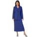 Plus Size Women's Side Button Jacket Dress by Roaman's in Ultra Blue (Size 30 W)