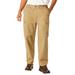 Men's Big & Tall Zip-Off Convertible Twill Cargo Pant by KingSize in Dark Khaki (Size 64 38)