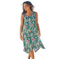 Plus Size Women's Sharktail Beach Cover Up by Swim 365 in Oasis Floral (Size 34/36) Dress