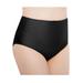 Plus Size Women's Control Top Shaping Panties by Exquisite Form in Black (Size 2XL)