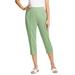 Plus Size Women's The Hassle-Free Soft Knit Capri by Woman Within in Sage (Size 24 W)