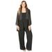 Plus Size Women's Masquerade Beaded Pant Set by Catherines in Black (Size 18 W)